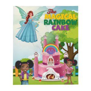 The Magical Rainbow Cake Throw Blanket