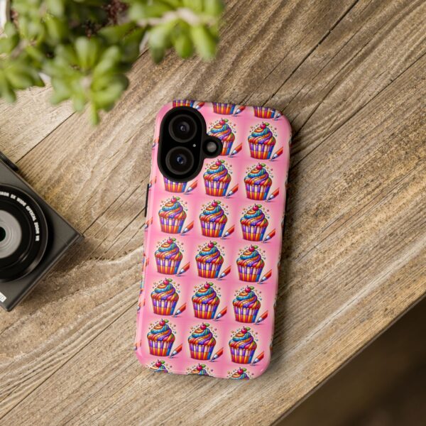 Colorful Cupcake Phone Case, Fun Gift for Foodies, Birthday Party Favor, Cute Accessory, Stylish Cellphone Cover - Image 4